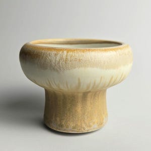 Handmade 3.75&quot; Glazed Ceramic Plant Pot With Drainage Hole // Small Succulent Planter [E100]