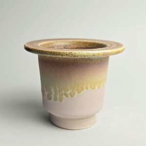 Handmade 3.25" Glazed Ceramic Plant Pot With Drainage Hole // Small Succulent Planter [E154] - US Tariffs Included