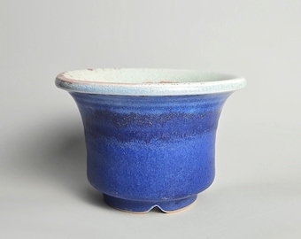 Handmade 4.75" Glazed Ceramic Plant Pot With Drainage Hole // Houseplant Indoor Planter [C110] - US Tariffs Included