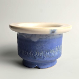 Handmade 4.25&quot; Glazed Ceramic Plant Pot With Drainage Hole // Small Planter [E69]