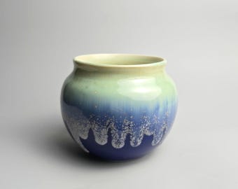 Handmade 4.5" Glazed Ceramic Plant Pot With Drainage Cute Succulent Pot Houseplant Indoor Planter [F43]