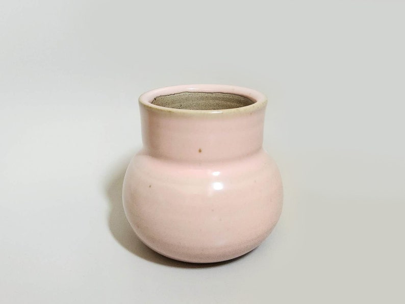 Handmade 3 Ceramic Plant Pots With Drainage / Succulent Pots / Glazed Ceramic Planters / Plant Gift Set / Small Pots / Bud Vase Pink