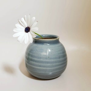 Handmade 3 Ceramic Plant Pots With Drainage / Succulent Pots / Glazed Ceramic Planters / Plant Gift Set / Small Pots / Bud Vase Blue