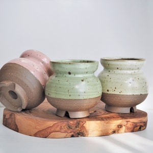 Handmade 3" Glazed Ceramic Plant Pot With Drainage | Succulent Pot | Ceramic Planters | Small Pots | Planter Set | Gift For Plant Lovers