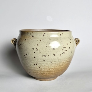 Handmade 5&quot; Glazed Ceramic Plant Pot With Drainage // Rustic Succulent Pot Houseplant Indoor Planter [E137]