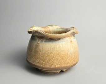 Handmade 3.5" Glazed Ceramic Plant Pot With Drainage Hole // Small Succulent Planter [E175] - US Tariffs Included