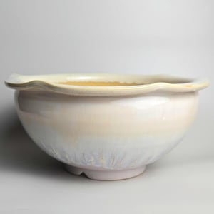 Handmade 7.5&quot; Glazed Ceramic Plant Pot With Drainage // Large Succulent Pot // Houseplant Indoor Planter // Bonsai Pot [D158]
