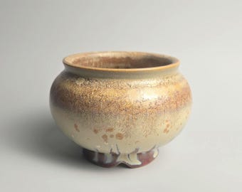 Handmade 4&quot; Glazed Ceramic Plant Pot With Drainage Hole // Small Succulent Planter [E49]