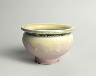 Handmade 3" Glazed Ceramic Plant Pot With Drainage Hole // Small Succulent Hoya Cactus Planter [E106] - US Tariffs Included