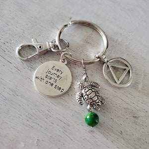 AA Keychain, AA Key Ring, AA Key Fob, Recovery Gifts, Sobriety Gifts, Alcoholics Anonymous Keychain