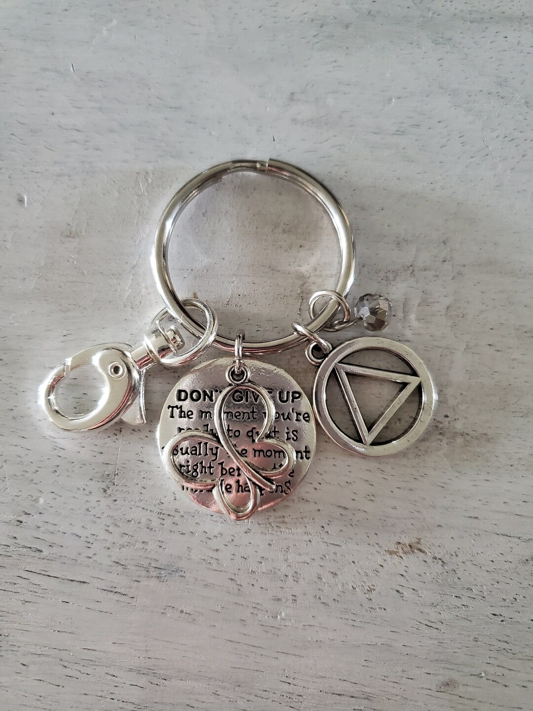 Recovery Keychains AA Recovery Keychain: Sobriety Gift, Alcoholics Anonymous Key Fob - Etsy