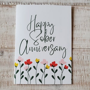 Recovery Card, AA Card, Sober Anniversary, Sober Birthday, AA Milestone, Sobriety Card, Recovery Gift Card, AA Gift Card, 5x7 Card