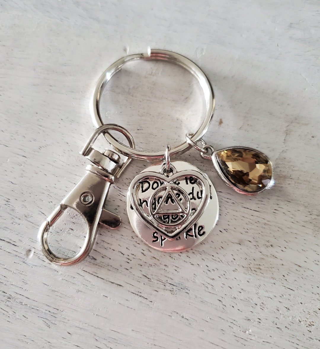 AA Keychain, AA Key Ring, AA Key Fob, Recovery Gifts, Sobriety Gifts