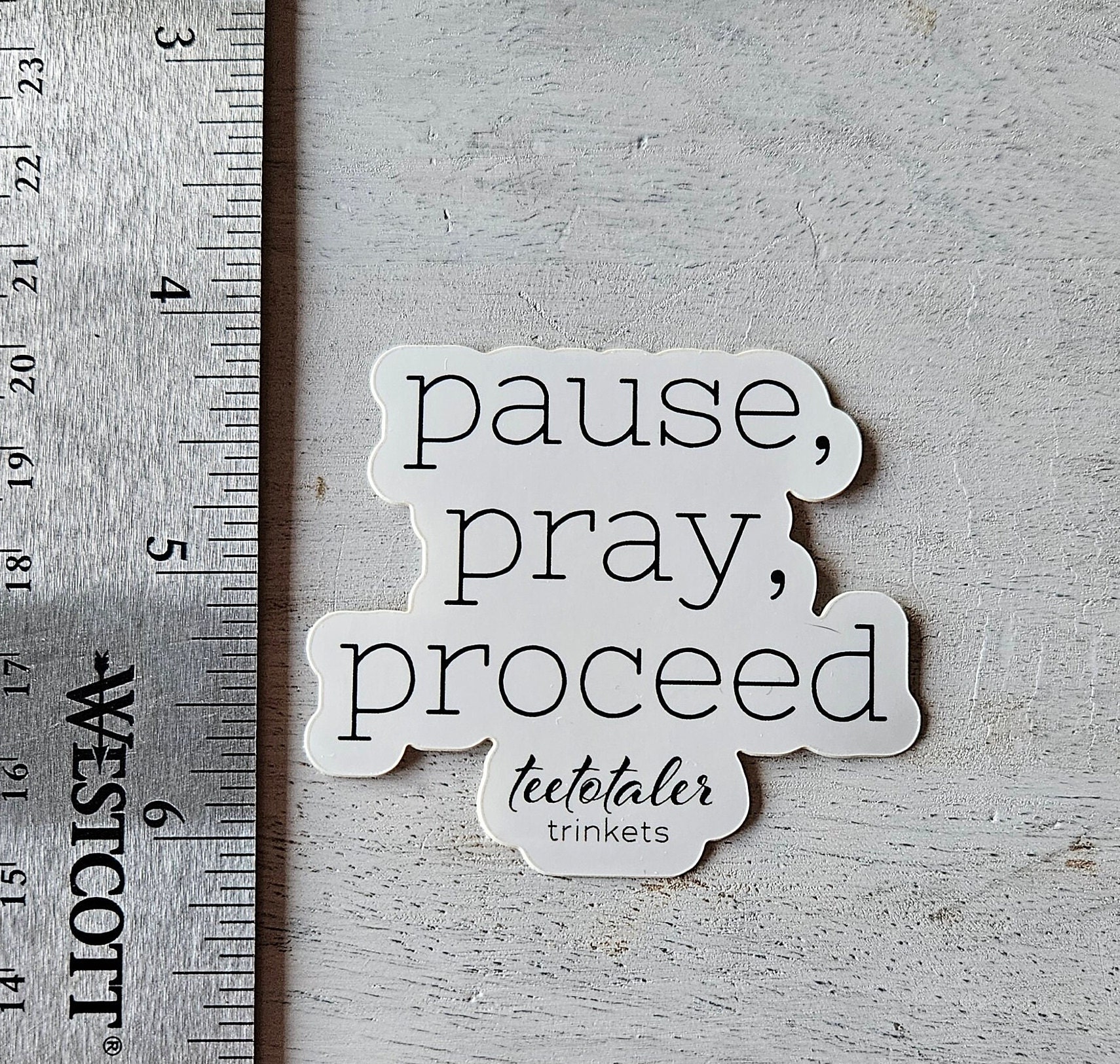 Pause, Pray, Proceed Vinyl Sticker - AA Recovery Gift - Etsy