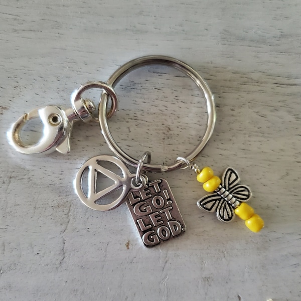 AA Keychain, AA Key Ring, AA Key Fob, Recovery Gifts, Sobriety Gifts, Alcoholics Anonymous Keychain