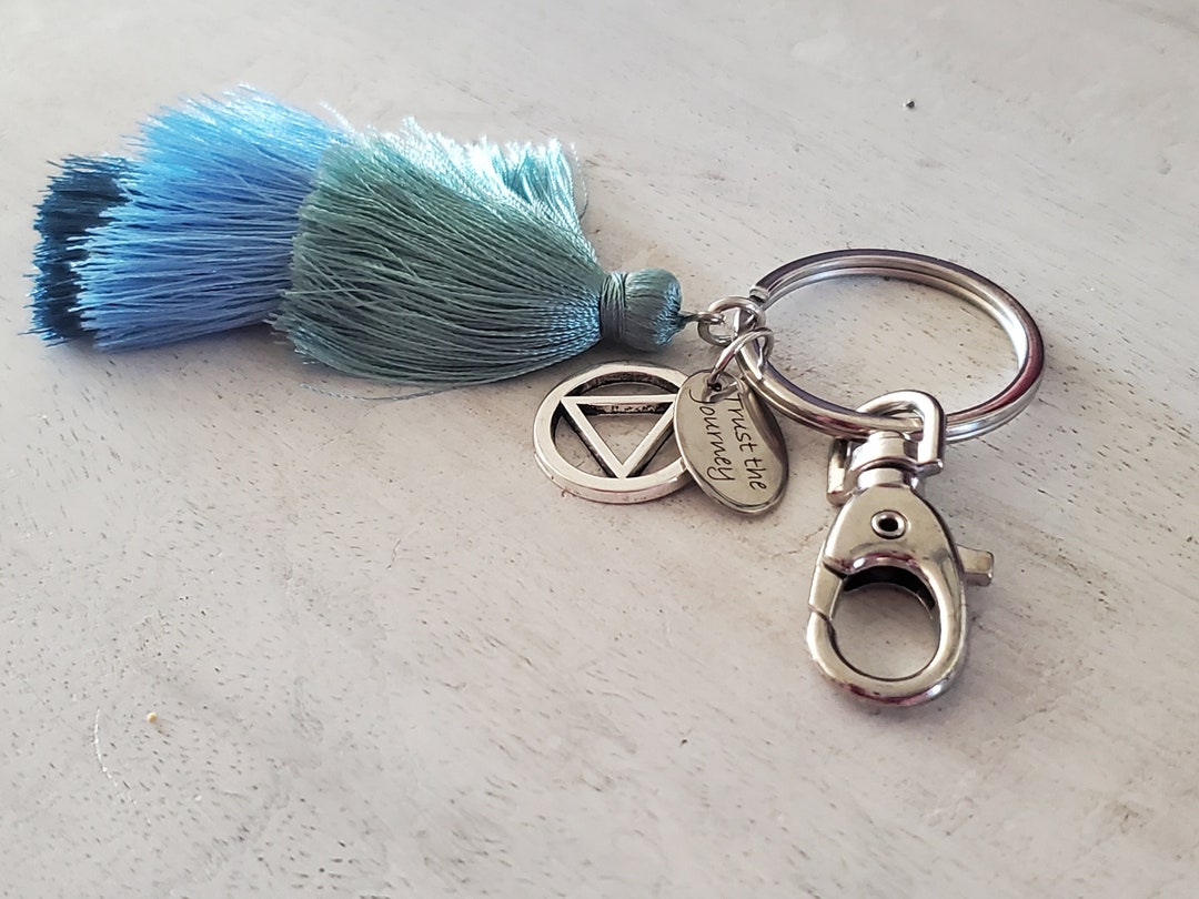 AA Keychain, AA Key Ring, AA Key Fob, Recovery Gifts, Sobriety Gifts