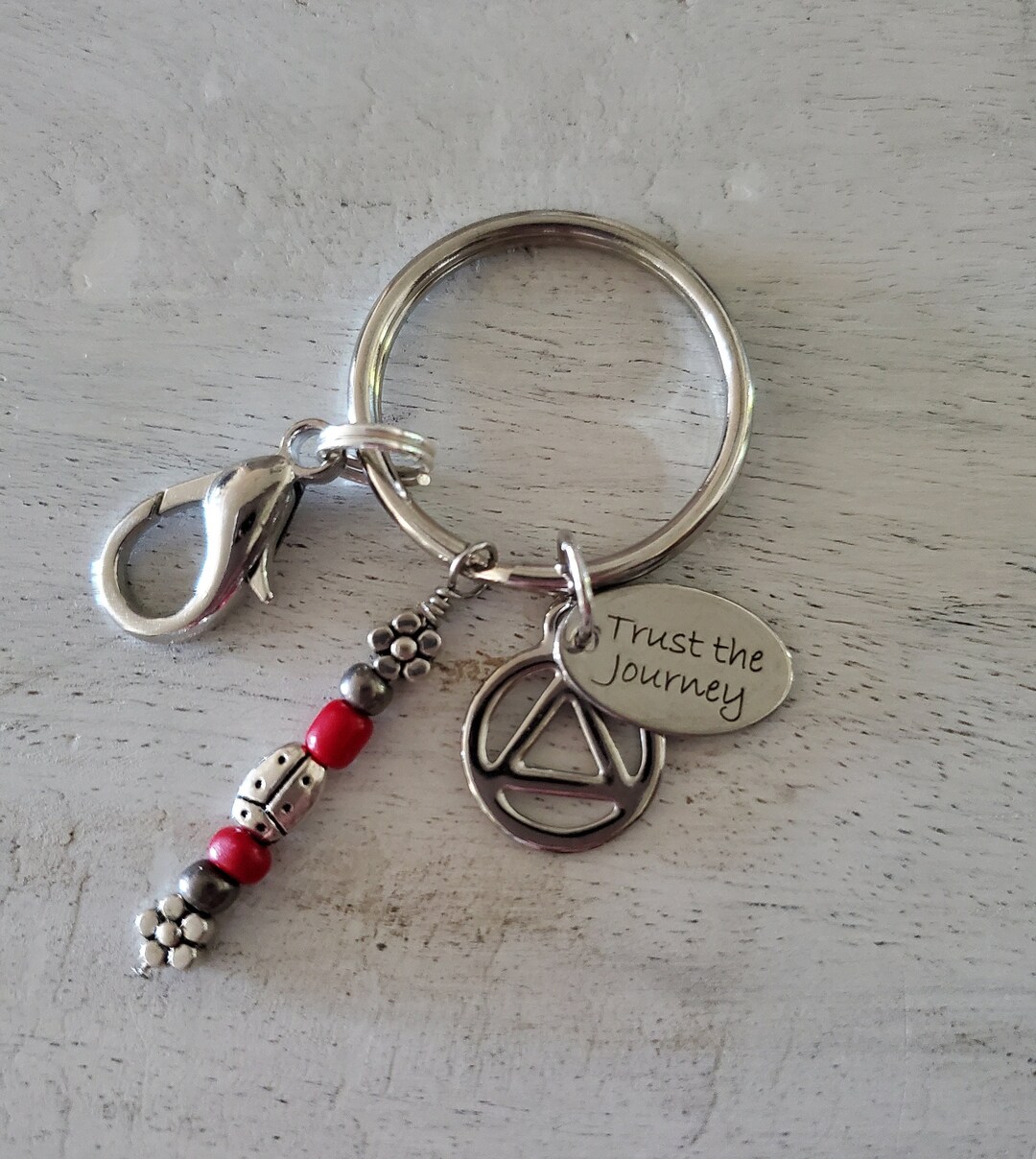 Recovery Keychains AA Recovery Keychain: Sobriety Gift, Alcoholics Anonymous Keyring - Etsy