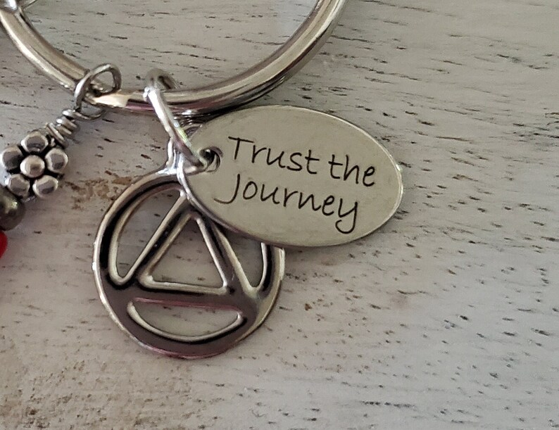 Aa Keychains AA Recovery Keychain: Sobriety Gift, Alcoholics Anonymous Keyring - Etsy