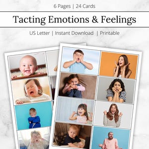 Emociones y sentimientos, materiales y tarjetas didácticas ABA, tarjetas imprimibles, recopilación de datos, imágenes de verbos y sustantivos, recursos ABA