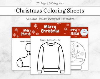 Christmas Coloring Sheets, Coloring Activity, Christmas Printable, Christmas Activity, Pre-K Worksheets, Winter Themed Worksheets, Preschool