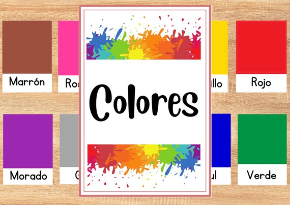 Spanish Color Flashcards Printable