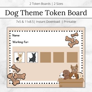 Dog Theme Token Board for Special Education ABA Materials Dog Token Economy Puppy Teaching Resources Autism Reward Chart