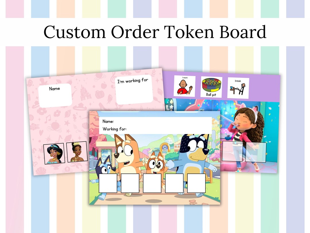 Custom Order Token Board, Request Token Board, ABA Materials and ...