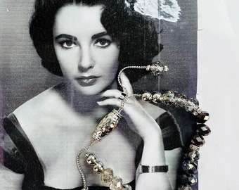 Retro multicolored, vintage adjustable, Silvertone bracelet/gift for her