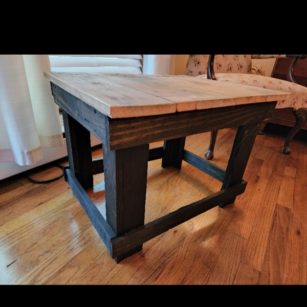 Farmhouse End Table Etsy