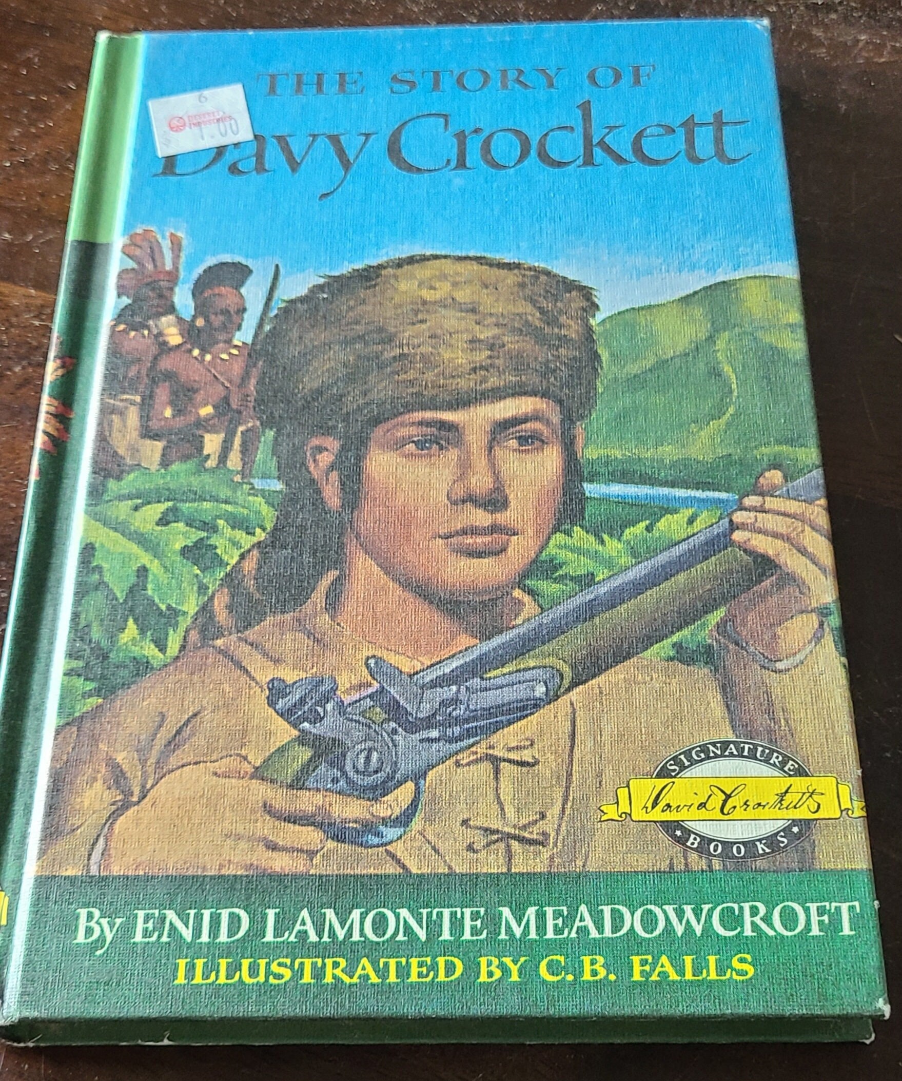 The Story of Davy Crockett by Enid Lamonte Meadowcroft Signature