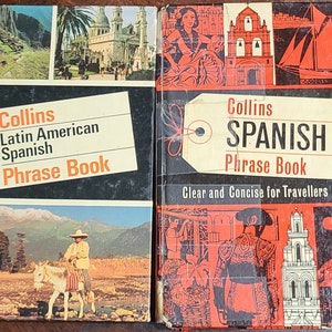 Collins Phrase Books Spanish and Latin American Spanish 1968 and 1974