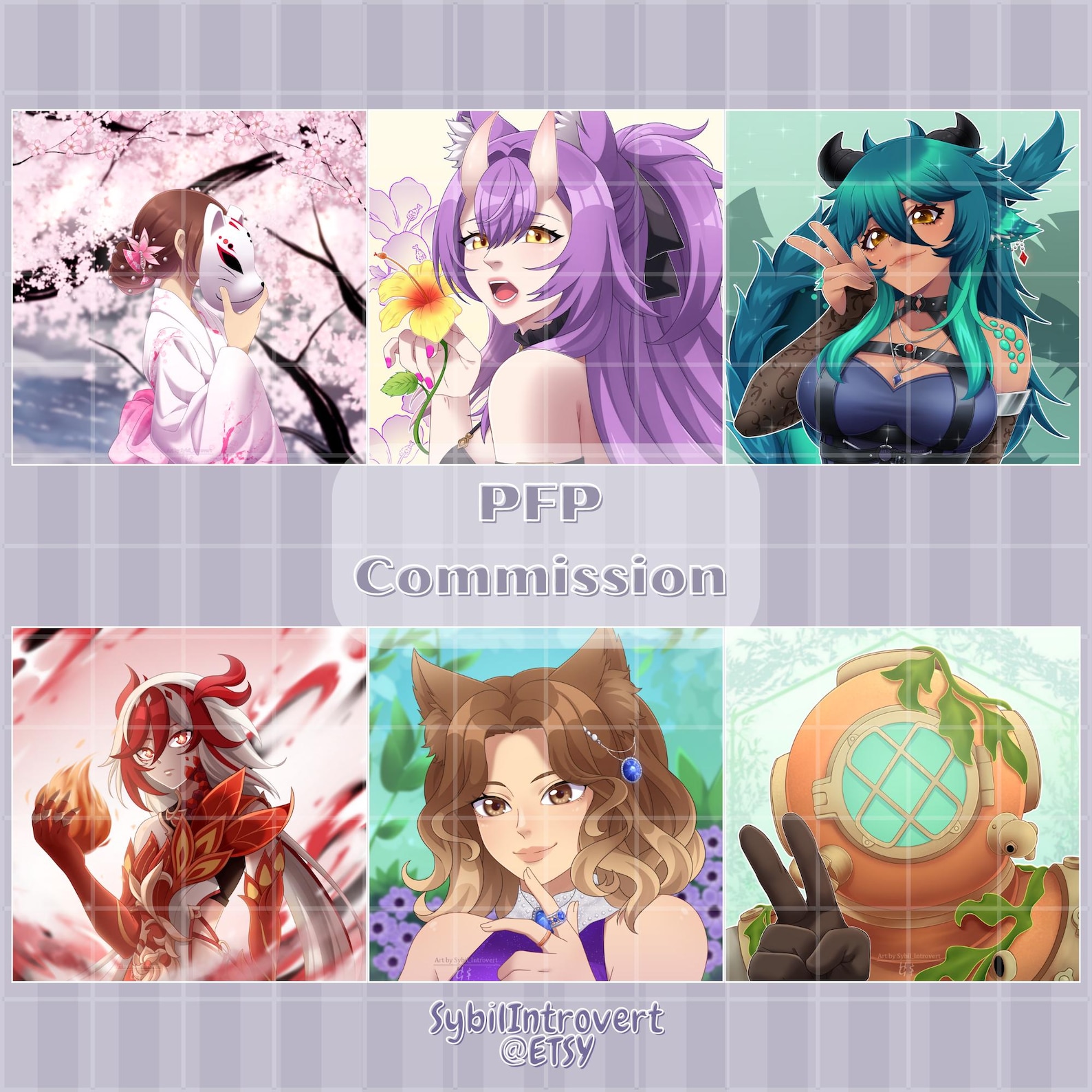 Custom Anime PFP Art Commission | Personalized Icon (digital) - Etsy