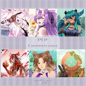 Custom / Personalized PFP/Icon Commission Art | For Twitch, Discord, Youtube, other | Gift for Family and Friends