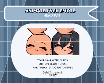 Animated Head Pat YCH Emote | Custom Twitch/Discord/YouTube Chibi