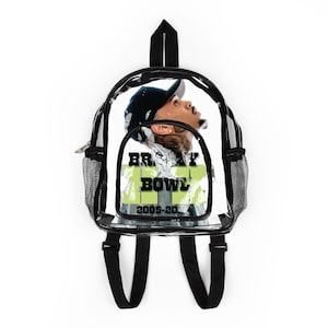 Klarer Stadionrucksack Breezy Bowl XX Tour inspirierte Tasche, Chris Brown Concert Merch, Festival & Stadion zugelassener transparenter Rucksack