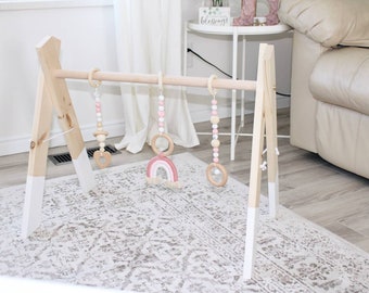 Wooden Baby Gym Set | Baby Nursery Decor | Baby Shower Gift