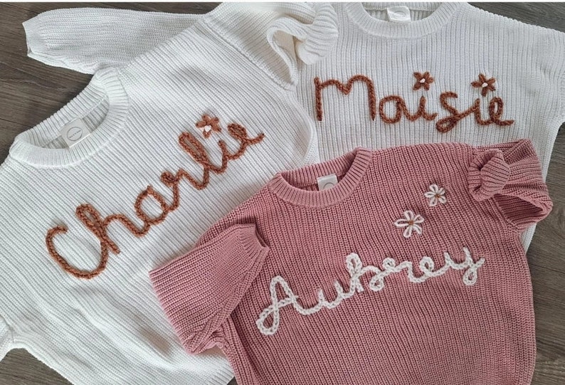 Cute Custom Baby Sweaters: Personalize Their Name with Stunning Embroidery image 9