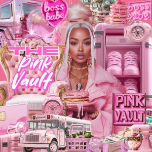 350 Pink Graphic Elements| Pink graphic elements| Transparent background| Pink clip art| Elements for flyers, ebook covers and social media|