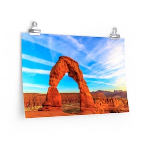 Un-Framed Arches National Park Moab, Utah Delicate Arch Horizontal Poster in Several Sizes