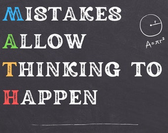 Mistakes Allow Thinking to Happen Digital Poster