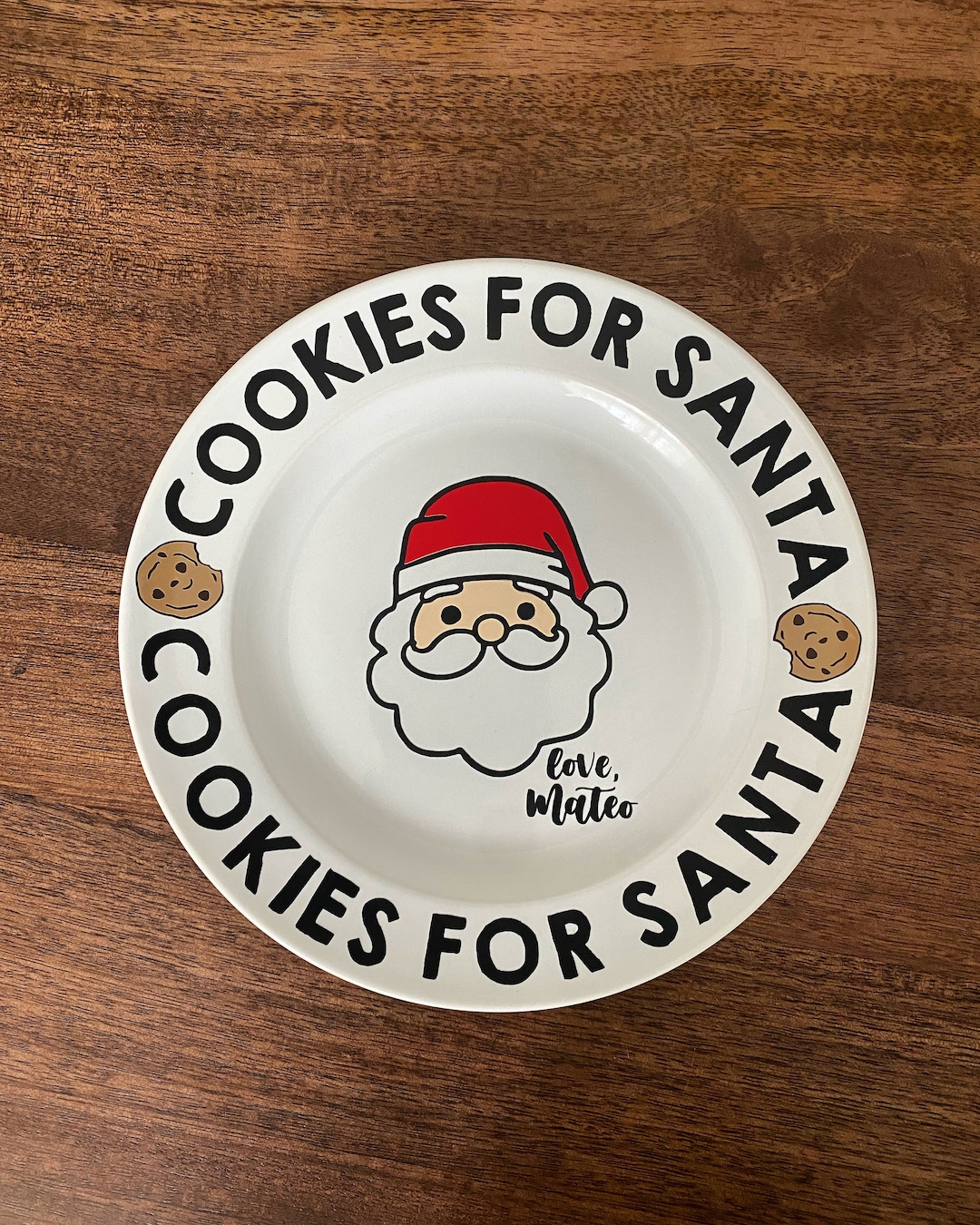 Cookies For Santa Plate