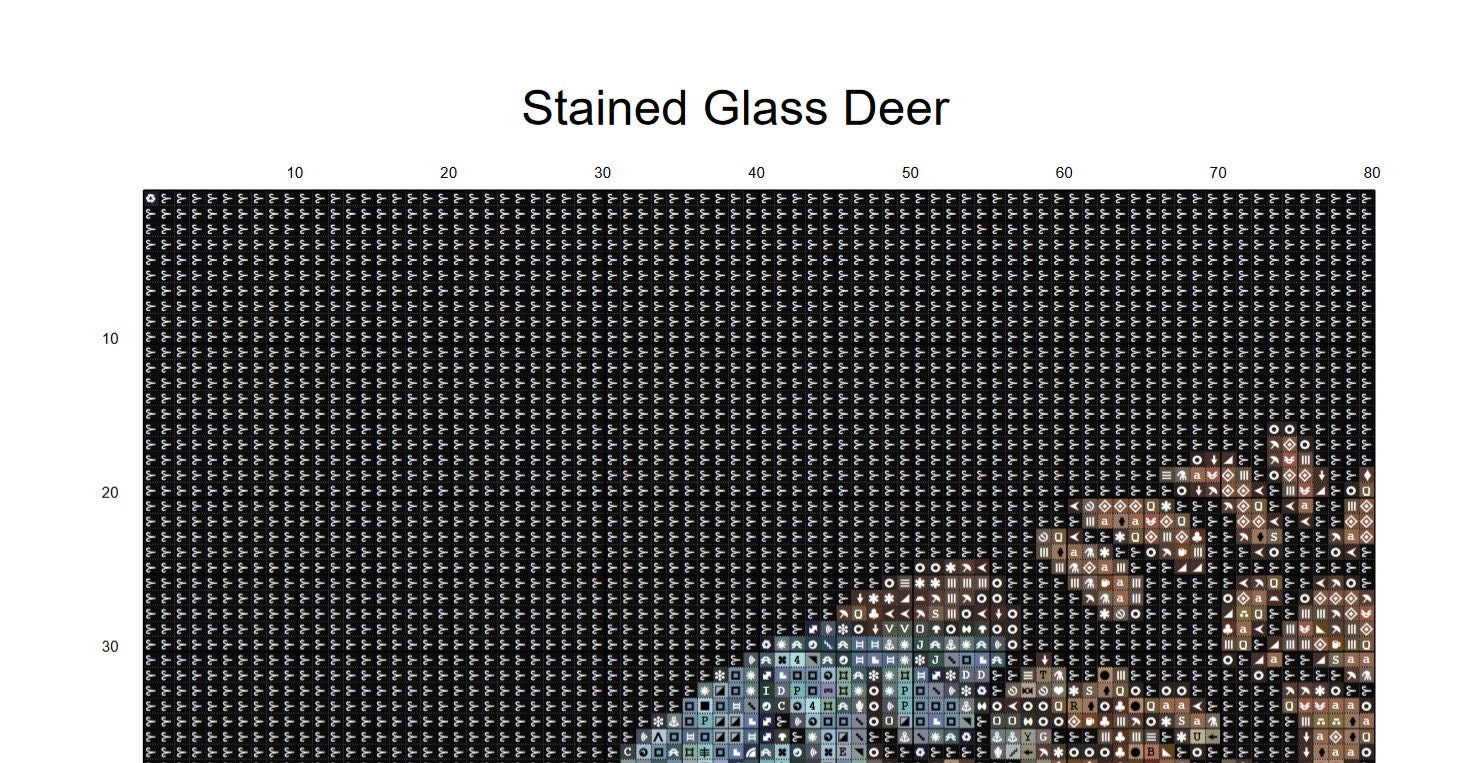 Deer Counted Cross Stitch Pattern ** Digital | Printable ** - Etsy