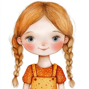 Lot de 10 cliparts portrait de jeune fille, art mural, aquarelle imprimable, JPG PNG de haute qualité, créations en papier, journal indésirable, faire-part, mariage, carte