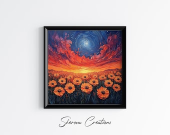 Sunset Blooming - Digital Art ** Digital | Printable ** PNG | JPG **