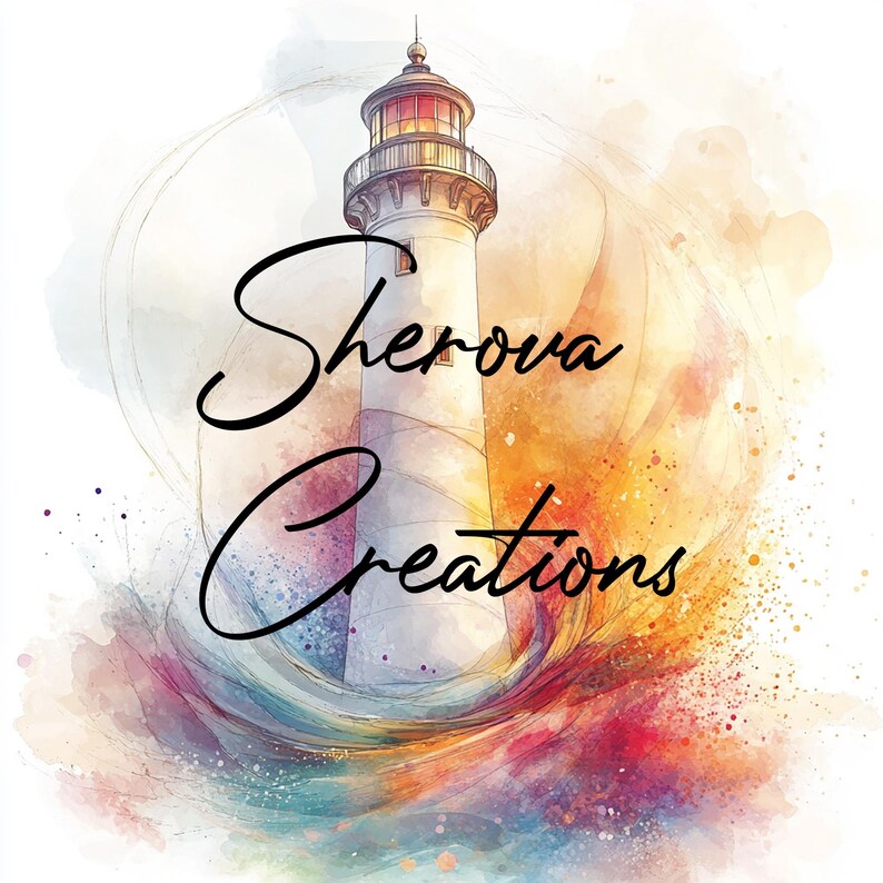 Cursive Lighthouse Lighthouse Clipart Bundle: Watercolor Coastal Art (JPG) - Etsy Australia