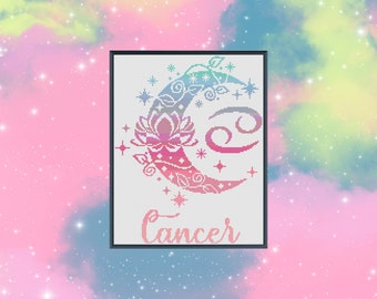 Cancer Counted Cross Stitch Pattern ** Digital | Printable **