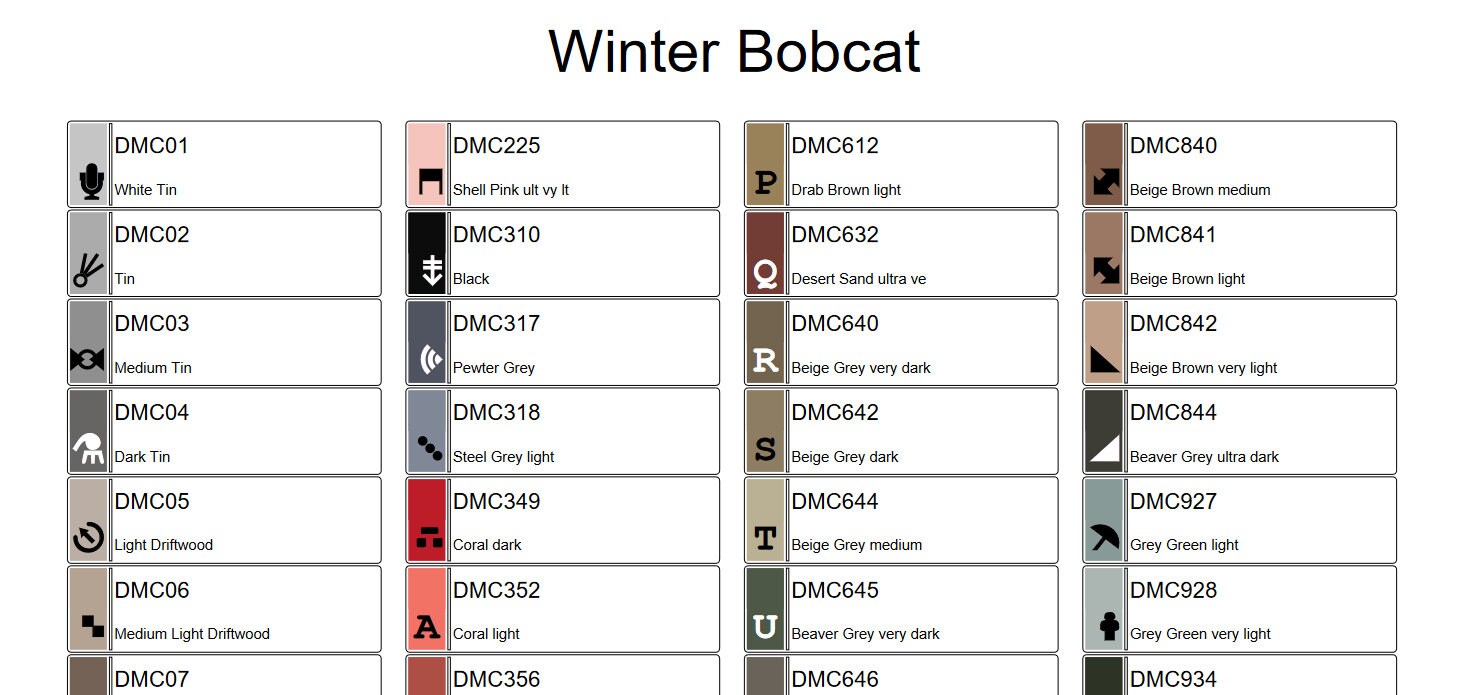 Winter Bobcat Counted Cross Stitch Pattern ** Digital | Printable ** - Etsy