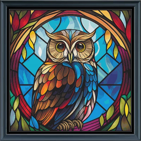 Owl Counted Cross Stitch Pattern ** Digital | Printable **