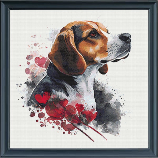 Beagle Cross Stitch Pattern ** Digital | Printable **