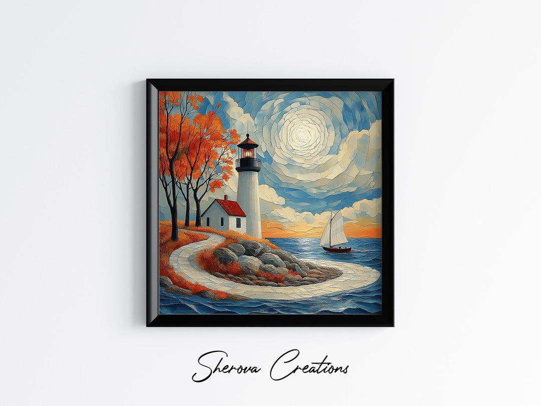 Lighthouse Digital Art ** Printable | Digital ** - Etsy